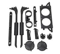 EVTSCAN RC Decoración de la Carcasa del automóvil Decoración de la Ventana del Tubo de Escape Decorativo Kit ZD Racing DBX07 1/7 RC Vehículo Accesorios de plástico Negro