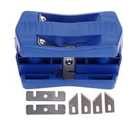 EVTSCAN Recortadora de Cantos Manual, Paso fácil, con 6 Cuchillas de Acero al manganeso, Trabajo con Cantos de Chapa de Madera de melamina PVC ABS de hasta 0,5 mm de Espesor