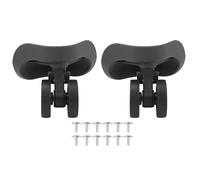 EVTSCAN Ruedas universales para Equipaje, Caucho ABS Resistente, rodamiento silencioso, liviano, absorción de Impactos, Resistente al Desgaste, fácil instalación, Oro Rosa (Black)