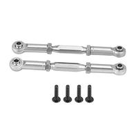 EVTSCAN Varillas de Enlace de Brazo de suspensión de aleación de Aluminio Varillas de dirección Duradera RC Car Azul Red Silver (33206S Silver)