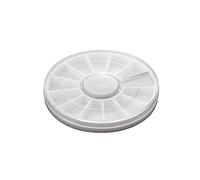 EVURU 10 piezas de plástico para decoración de uñas, caja de almacenamiento giratoria vacía con ruedas de diamantes de imitación