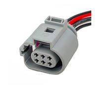 EVURU Conector Hembra de válvula EGR de 6 Pines, arnés de Cables Compatible con VW 1J0 973 713 G 1J0973713G 42121200 con Cable de 15cm y 20AWG (Color : 6P Wiring Harness, Size : 1 Pc)