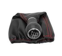 EVURU Pomos de palanca de cambios, Fit For Seat Arosa 1997 1998 1999 2000 2001 2002 2003 Car-Styling 5 Speed Car Gear Stick Shift Lever Knob Leather Boot And Red Line