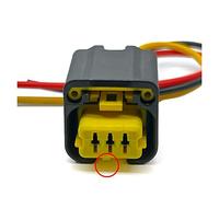 EVURU TE 3 Pin FCI Auto Cigüeñal Sensor Enchufe Arnés de cableado Conector electrónico a Prueba de Agua 1801179-1 1801179 Compatible con Citroen Peugeot (Color : Yellow, Size : 1 Pc with 15cm Wire)