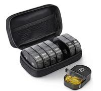 EVURU Weekly Pill Organizer Case 2 Times A Day Portable Travel Pill Box 7 Days Large Compartments for Vitamins Medicine Eating At Time