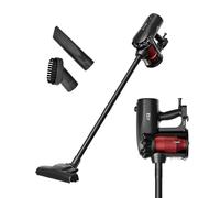 EVVO Aspiradora con Cable, 2 en 1, Aspirador Escoba y Mano, Depósito 500 ml Sin Bolsa, Succión 16 kPa, Tecnología Ciclónica, Silencioso, Soporte para Pared, 3 Accesorios, Filtro (Modelo: A12)