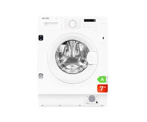 EVVO Aura 7 Lavadora Integrable 7 kg, 1350 rpm, Clase A, Motor Inverter, Tambor eProtect, 15 Programas, Inicio Diferido Blanco