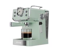 EVVO Cafetera Espresso Intensa Retro Verde - Cafetera Espresso, 15 Bares, 950W, Acero Inoxidable, Brazo Doble, Termo Block, Precalentado Rápido, 1.5L, Vaporizador, Portafiltros