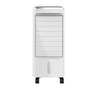 EVVO Climatizador Evaporativo CLIMA AC650. Potencia: 65 W, Depósito: 3,5 L, 3 velocidades ajustables, Oscilación automática de 70º, Ruedas multidireccionales, Incluye 2 acumuladores de frío