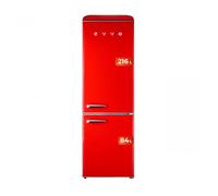 Evvo frigorífico combi, acabado retro, refrigerador 216 litros, c