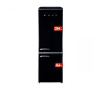 Evvo frigorífico combi, estilo retro, refrigerador 216 litros, co