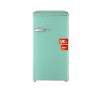 Evvo frigorífico mini f26 retro verde aquamarina, 95 l, vintage, bajo consumo, silencioso