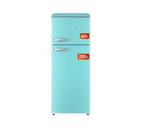 Evvo frigorifico retro combi (azul pastel, 215 litros)