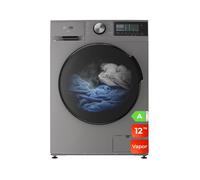 Evvo lavadora 12 kg carga frontal nova 12, 1350 rpm, clase energética a, motor inverter, tambor diamante eprotect, 14 programas, función vapor steam wash, smart load, lavado rápido 15', inicio diferid