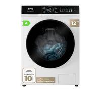 Evvo lavadora 12 kg carga frontal supernova u12, 1350 rpm, clase energética a, motor inverter, tambor diamante eprotect con filtro microfibras, 14 programas, función vapor steam wash, smart load, lava
