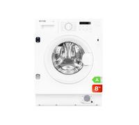 Evvo lavadora integrable 8kg, vapor, eficiciencia clase a, motor