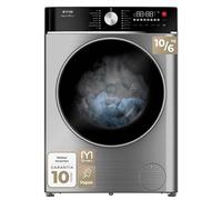 EVVO Lavadora-Secadora Nature M10/6X, 10 kg lavado + 6 kg secado, 1400 rpm, Motor BLDC Inverter, Steam Wash, M-Smart One-Touch, Lavado Rápido 15', Fin diferido 24 h, Inox