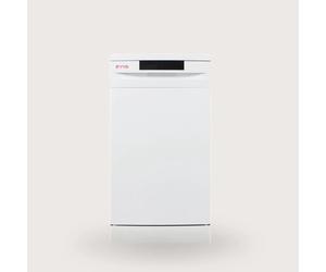 EVVO Lavavajillas 45 cm D1 Slim, 9 Cubiertos, 5 Programas, Bandeja ajustable, Panel oculto, Blanco/Inoxidable Blanco