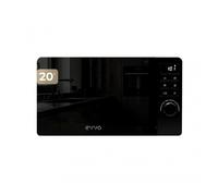 EVVO Microondas M20 Black - Horno Microondas Libre Instalación con Función Grill, 800W, Capacidad 20l, Display Digital, Panel Co