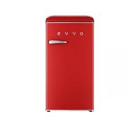 Evvo nevera pequeña retro, 84 litros de capacidad + 11 litros de congelador, diseño vintage, bajo consumo, silenciosa, control d