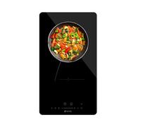 Evvo placa vitrocerámica 2 zonas de cocinado v30, potencia máxima 3.000w, 9 niveles, máx diámetro 18 cm, control táctil, indicador de calor