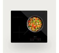 EVVO Placa Vitrocerámica 3 zonas de cocinado V60, Potencia máxima 5.700W, 9 niveles, control táctil, indicador de calor