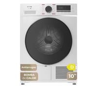 EVVO Secadora bomba de calor Nature S10 D - 10 Kg, Eficiencia Energética D, Sensor De Humedad, Antiarrugas, 16 Programas, Airfresh, Luz Interior, Fácil Instalación