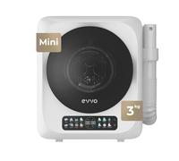 EVVO Secadora Mini S4 Plus - Secadora de Ropa Portátil 3 Kg, Diseño Mini Compacto, Panel Táctil, Higiene UV, Función Antiarrugas, Accesorio para Calzado, Mini Secadora Ideal para Espacios Reducidos