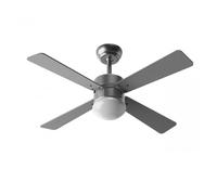 Ventilador de Techo con Luz Evvo Home V415 Steel 56W 106cm 3 Velocidades Motor de Cobre Silencioso Función Invierno