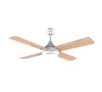 EVVO Ventilador de Techo V440 Wood 106 cm (40"), Aspas de Madera Reversibles, Luz LED 3 Tonos, Motor 40W DC Silencioso, Mando a Distancia, Modo Invierno/Verano, Temporizador