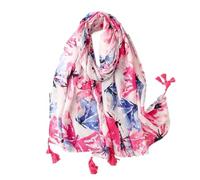 EVWGNPQRV boho de algodón con estampado floral Bufandas, Mujer Algodón Viscosa Floral Chal Bufanda Wrap Hijab Multicolor 180x90cm(18)