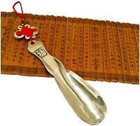 EVWGNPQRV Calzador para hombres y mujeres, Calzador Mango Largo Latón 14-20cm for Hombres Mayores(20cm)