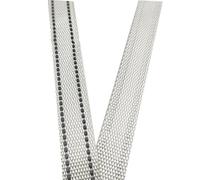 EVWGNPQRV cinta reflectante coser, Tiras de cinta tela reflectante, correas poliéster multicolores, 15mm x 45m(White 15mm)