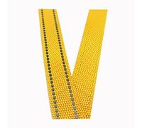 EVWGNPQRV cinta reflectante coser, Tiras de cinta tela reflectante, correas poliéster multicolores, 15mm x 45m(Yellow 15mm)