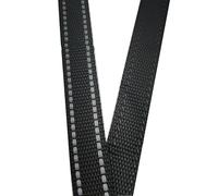 EVWGNPQRV cinta reflectante coser, Tiras de cinta tela reflectante, correas poliéster multicolores, 15mm x 45m(Black 15mm)