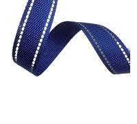 EVWGNPQRV cinta reflectante coser, Tiras de cinta tela reflectante, correas poliéster multicolores, 15mm x 45m(Royal Blue 15mm)