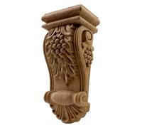 EVWGNPQRV Patas de Madera talladas para Muebles, Tamaños múltiples inacabados tallados de Madera del Modelo Las Uvas piernas reemplazo los Muebles(20x10cm/7.9x3.9inch)