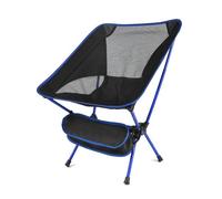 EVWGNPQRV Silla Plegable de Camping portátil, Aleación de Aluminio Plegable la Silla Luna Que acampa con el portavasos Multicolor(Blue)