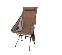 EVWGNPQRV Silla Plegable de Camping portátil, Silla Plegable for Acampar al Aire Libre, reposacabezas de aleación Aluminio, Negro, Beige, café, 57x43x105cm(Coffee)