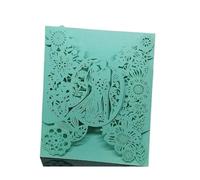 EVWGNPQRV Tarjetas de invitación de boda, Tarjetas de presentación invitación boda personalizadas, varios tamaños multicolores(Cyan Cover,11.5x17.5cm)