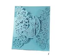 EVWGNPQRV Tarjetas de invitación de boda, Tarjetas de presentación invitación boda personalizadas, varios tamaños multicolores(Light blue Cover,11.5x17.5cm)