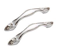 EVWGNPQRV Tiradores vintage para cajones, 2 tiradores de manija arco gabinete europeo aleación zinc, centros orificios 3,8 "/5,0", multicolor(Silver White,(Hole Centers 3.8"/96 mm))