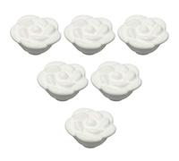 EVWGNPQRV Tiradores vintage para cajones, 6 piezas de cerámica rosa flor gabinete puerta cajón perilla manija multicolor 37x37x22 mm(Black,(Brown))