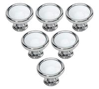 EVWGNPQRV Tiradores vintage para cajones, 6 piezas manijas de puertas gabinete tiradores perillas aleación zinc dos tonos múltiples centros orificios(Black,(Single Hole))