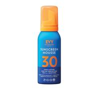 EVY Mousse Solar Sport SPF 30, Tamaño Viaje, 100 ml | Mousse solar SPF 30 en tamaño de viaje, ligera, no grasa y de larga duración.