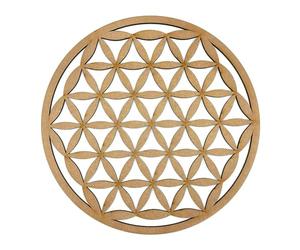 EVYRE | Cuadro Mandala Flor de la Vida en Madera | 40cm | Geometría Sagrada | Madera Sostenible, 5mm Grosor | Cuadros Decorativos para Hogar | Cuadros de Mandalas | Regalos Esotéricos Y Espirituales