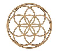 EVYRE | Cuadro Semilla De La Vida Mandala Madera | 40cm | Madera Sostenible | Cuadro Decorativo Geometría Sagrada para El Hogar | Cuadro Decoración Pared Salón | Regalos Esotericos Y Espirituales