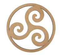 EVYRE | Cuadro Trisquel Mandala Madera | 40cm | Madera Sostenible, 5mm Grosor | Cuadro Decorativo Geometría Sagrada para El Hogar | Cuadro Decoración Pared Salón | Regalos Esotericos Y Espirituales