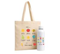 Evyre Pack de Regalo para Profesores y Maestras Tote Bag y Neceser de Algodón Orgánico Personalizado con Nombre Regalos Originales Fin de Curso Primaria e Infantil (Emoticonos)