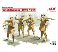 Evzones Griegos (1940-1941) (4 Figuras) Kit De Modelo De Plástico 1:35 ICM